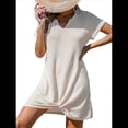 thumbnail image 1 of Vestido Informal con Cuello en V y Protección Solar, Color Albaricoque, Talla M, 1 of 6