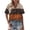 Coffee, variant on Womens Button Down Shirts Oversized Short Sleeve Floral Printed Blouses Casual Work Tops Drop Shoulder Outfit Clothes Shirts For Women