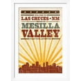 thumbnail image 2 of Art.com Las Cruces, New Mexico - Skyline and Sunburst Screenprint Style Art Print by Lantern Press, White Frame Wall Art, 32" x 44", 2 of 5