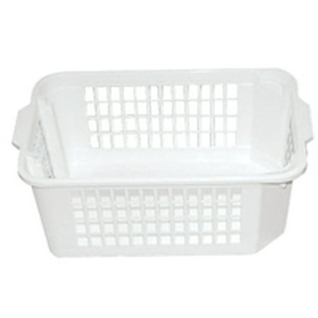Haff Basket - School Smart Medium Storage Basket, 14-3/4 x 10-1/4 x 5 -1/2 Inches, White