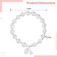 thumbnail image 4 of Pulsera de cristal de cuarzo transparente natural, elegante pulsera de cristal con dije de plata esterlina para mujer, diseño elástico ajustable, circunferencia de 7,1, 4 of 5