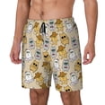 thumbnail image 2 of Uemuo Music Dancing Cat Pattern Mens Swim Trunks Quick Dry Board Shorts with Mesh Lining, Stretch Beach Shorts Quick Dry No-Chafing Board Shorts-XX-Large, 2 of 9