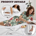 thumbnail image 6 of DISNIMO Mandala Flower Printed Women's Short Sleeve Pajama Sets Soft Sleepwear Casual 2 Piece Pjs Set Short Sleeve Tops and Capri Pant Lounge, 2XL, 6 of 7