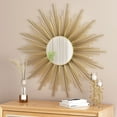 thumbnail image 2 of Noble House Jill Metal Sunburst Wall Mirror, Gold, 2 of 8