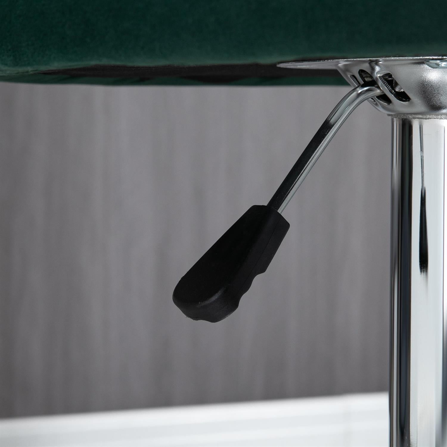 Demi Bonn Adjustable Bar Stools Set of 2, Wing Back Counter Height Barstools with Velvet Upholstery & Swivel Seat, Green