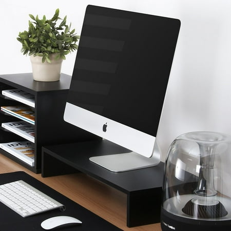 Keyboard Storage - FITUEYES Computer monitor Riser Desktop Stand with keyboard Storage Space 2 shelf FDT105401WB