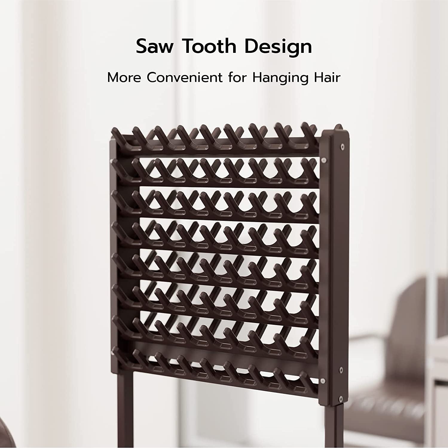 Braiding Hair Rack with Sawtooth Pegs, 144 Pegs Wooden Hair Holder