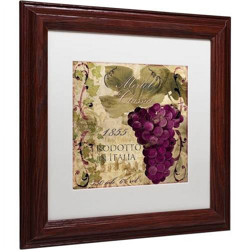 Trademark Fine Art "Vino Italiano I" Canvas Art by Color Bakery White Matte, Wood Frame