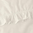 thumbnail image 3 of Ellis Home Classic Narrow Ruffle 2-Piece Natural Color Rod Pocket Curtain Panel, 80" X 72", 3 of 4