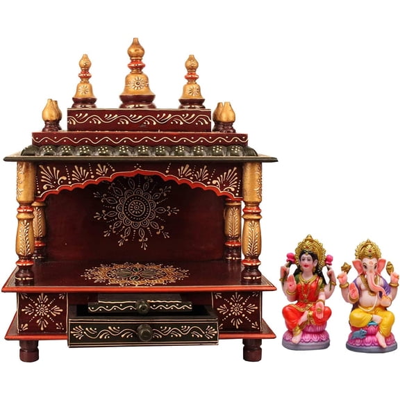 Maa Chandi Home Temple/Wooden Temple/Pooja Mandir/Navratre/Diwali Festive Season Gifts and puja Celebrations