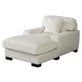 thumbnail image 5 of EUROCO 37.4"W Modern Mid-Century Indoor Oversized Chaise Lounger Comfort Sleeper Sofa with Pillow and Soild Wood Legs, Velvet, Cream, 5 of 7
