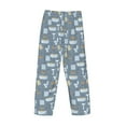 thumbnail image 5 of Xecao Blue Bathroom Men's Straight Lounge Pajama Pants: The Ultimate in Comfortable Sleepwear, 5 of 9
