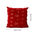 thumbnail image 4 of Christmas Decoration Pillow Cover Cushion Cover Soft Fluffy Pillowcases Boho Pillow Covers Winter Holiday Cushion Cases for Sofa Couch Bedroom Living Room Farmhouse indoor Pillow Case, 4 of 7