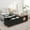Black-with Extendable, variant on Blotout 35.4" LED Square Coffee Table with Lifting top and Charging Station, Modern 2-Tier Coffee Table with Large Hidden Compartment Storage for Living Room, Office, White Marble