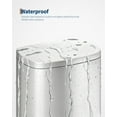 thumbnail image 2 of Stainless Steel Kitchen & Bathroom Trash Can Combo Set – 13.2 & 2.6 Gallon with Removable Inner Buckets, Rectangular Step-On Bins, Soft-Close Lids, Rear Handles, Rustproof – Silver Color, 2 of 8