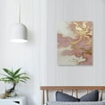 thumbnail image 3 of COMIO Canvas Wall Art Pink Gold Abstract Painting Water Flow Shape Modern Home Decor, 3 of 4