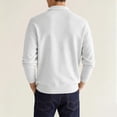 thumbnail image 4 of Fabrcox Polo Shirts for Men Long Sleeve Regular Fit Collared Golf Shirt Men Button Casual Outdoor Sports Office Work Shirt Men White L, 4 of 6
