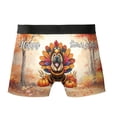 thumbnail image 2 of Happy Thanksgiving Chinese Shar-Pei Turkey Costume Pumpkins Autumn Leaves All Over Print Boxer Briefs Underwear for Men Dad Dog Lover - 13014, 2 of 6