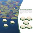 thumbnail image 2 of 5Set Artificial Floating Lotus Decor Light Yellow Lotus Shape EVA Material Waterproof for Garden Ornament, 2 of 9