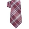 thumbnail image 3 of Calvin Klein Mens Salt Pepper Plaid Self-tied Necktie, Red, One Size, 3 of 3
