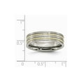 thumbnail image 6 of Titanium Grooved Yellow IP-plated 6mm Brushed & Polished Band Size: 13; for Adults and Teens; for Women and Men, 6 of 6