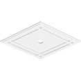thumbnail image 4 of Ekena Millwork CMP32X21DD-02000 2 in. ID x 11.25 in. Rectangle Diamond Architectural Grade PVC Contemporary Ceiling Medallion, 4 of 4