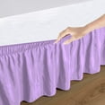thumbnail image 3 of D.N.G. BEDDINGS 1 Piece Wrap Around Bed Skirt, 18 Inch Deep Pocket, 800 Thread Cotton 100% Egyptian Cotton, Queen Size (60" x 80") Inch, Solid Lilac, 3 of 3