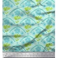 thumbnail image 1 of Soimoi Rayon Fabric Leaves,Floral & Scale Geometric Print Fabric by Yard 56 Inch Wide, 1 of 1