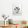 thumbnail image 2 of Whimsical Highland Cow Reading Newspaper in Toilet Canvas Print - Framed Country Cow  Wall Art for Living Room, Bedroom, Bathroom Decor, Indoor Artwork|Playful Design Cow Decor, 2 of 5