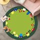 thumbnail image 1 of Alfombra redonda de franela antideslizante para dormitorio, tapete decorativo de dibujos animados para mesita de noche, tapete de tocador de área grande, Alfombra de guardarropa Fivean unisex, 1 of 2