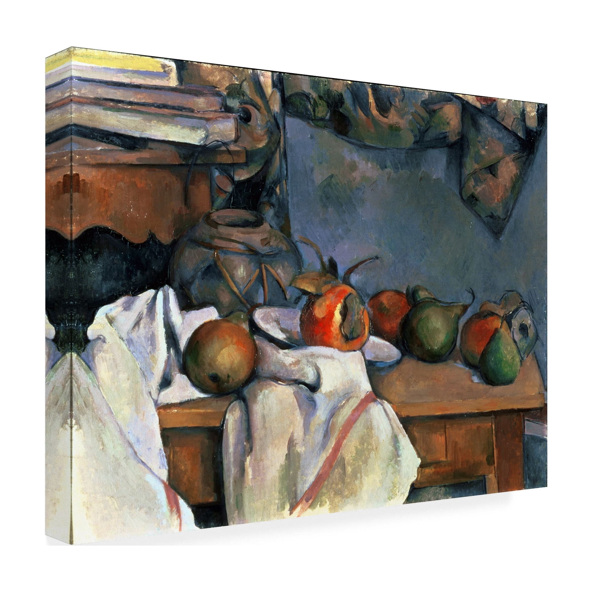 Cezanne 'Ginger Pot With Pomegranite And Pears' Canvas Art