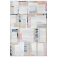 thumbnail image 2 of SAFAVIEH Bayside Ava Abstract Polyester Machine Washable Area Rug, Ivory/Blue Rust, 8' x 10', 2 of 13