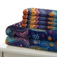 thumbnail image 4 of YJHDM Colorful Bohemian Bedding Set 3D Luxury Down Duvet Cover Pillowcase 2/3pcs for King Queen Bed, 4 of 5