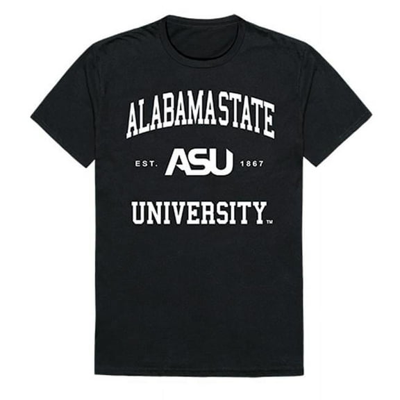 W Republic Apparel  Alabama State University Seal Tee Shirt for Men - Black, Extra Large