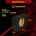 thumbnail image 3 of Q-Power Shallow Single 12" SealedTruck Subwoofer Enclosure Box, Charcoal, 3 of 9