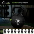 thumbnail image 4 of Champion Sports Rhino Kettlebell Weight, 12 lbs, Rubber, Black - Durable Kettle Bell with Smooth, Ergonomic Handle for Working Out - Free Weights for Exercises - Premium Strength Training Equipment, 4 of 8
