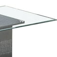 thumbnail image 4 of Modern Dining Table with Rectangular Glass Table Top, Gray- Saltoro Sherpi, 4 of 5