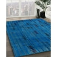 thumbnail image 2 of Ahgly Company Indoor Rectangle Abstract Blue Eyes Blue Persian Area Rugs, 2' x 4', 2 of 6