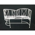 thumbnail image 6 of 3.25' Solid White Home Furniture Collections Vis-A-Vis Chair Bench, 6 of 6