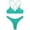 a-217Green49, variant on Womens Scoop Neck Thin Strap Solid Color 2 Piece Bikini Swim Set Simple Swim Top High Cut Brief Summer Swimwear For Beach Vacation Versatile Swimwear L