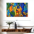thumbnail image 3 of Elephant Stock Cactus Jumble Wall Art - Horizontal Canvas Wall Art - Living Room Wall Decor - Floral And Botanical Canvas - Blue And Orange Decor - 39" x 26", 3 of 8