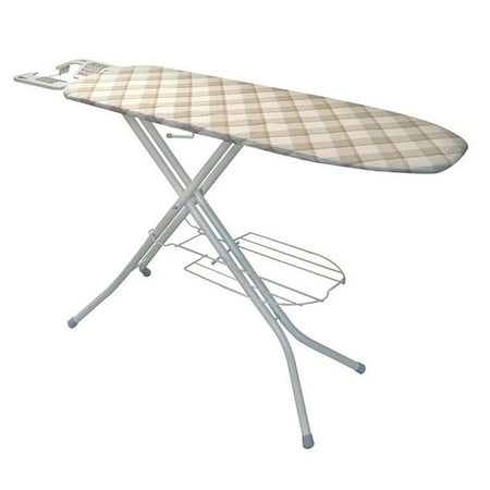 Polder 48 Inch Non Skid Steel Framed Ironing Board With Shelf And Polder 48 Inch Non Skid Steel Framed Ironing Board With Shelf And Iron Rest