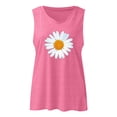 thumbnail image 3 of ALLLIST Women's Tops Pink V-Neck Sleeveless Floral Tank Tops Tank Top for Women M, 3 of 3
