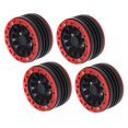 thumbnail image 1 of RC Beadlock Wheel Rims, RC Wheel Rims Hub Attractive Stable Red Black  For 90046 For REDCAT, 1 of 8