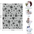 thumbnail image 4 of Paw Prints and Bones Blanket,Comfortable Soft Flannel Throw Blanket,All Season,Warm Lightweight Blankets for Sofa Bed Couch Living Room Chair,30"x40"(80x100cm), 4 of 4