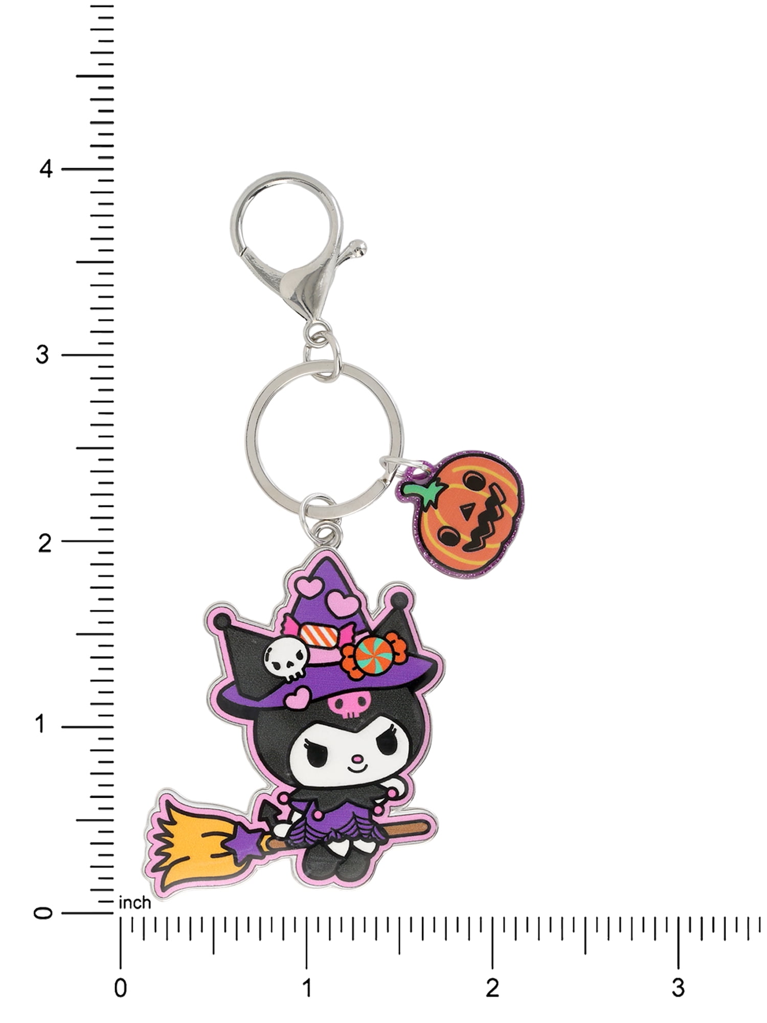 Sanrio Kuromi Halloween Character Keychain Black Gothic Charm
