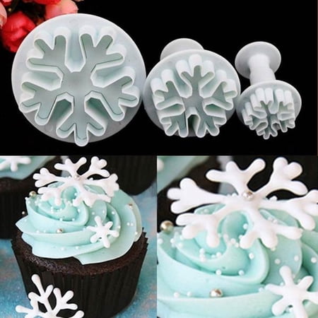 3pcs Flocon De Neige Fondant Gateau Decoration Sugarcraft Cutter Plongeur Moule Couleur Blanc Walmart Canada