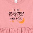 thumbnail image 4 of Inktastic I Love My Momma to the Moon and Back Girls Baby Dress, 4 of 5