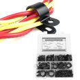 thumbnail image 2 of Clips de nylon 150pcs R-Tipo de cable clamp + 150pcs Tornillos M4x16mm Cruz de acero al carbono cabeza segmentada autorroscantes Set, 2 of 6