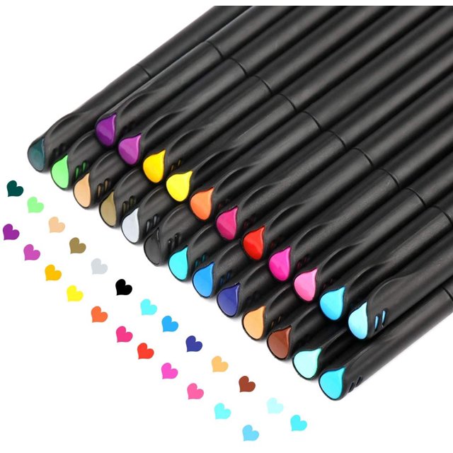yeacher Journal Planner Pens Colored Pens Fine Point Bullet Pens, 0.4mm Fineliner Color Pens for Drawing Writing Journaling Coloring, Art School Office Supplies Set of 24 Assorted Colors